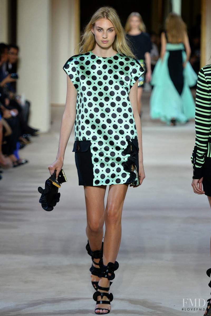 Dauphine McKee featured in  the Emanuel Ungaro fashion show for Spring/Summer 2014