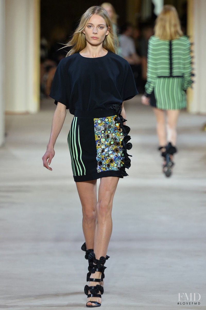 Ieva Laguna featured in  the Emanuel Ungaro fashion show for Spring/Summer 2014