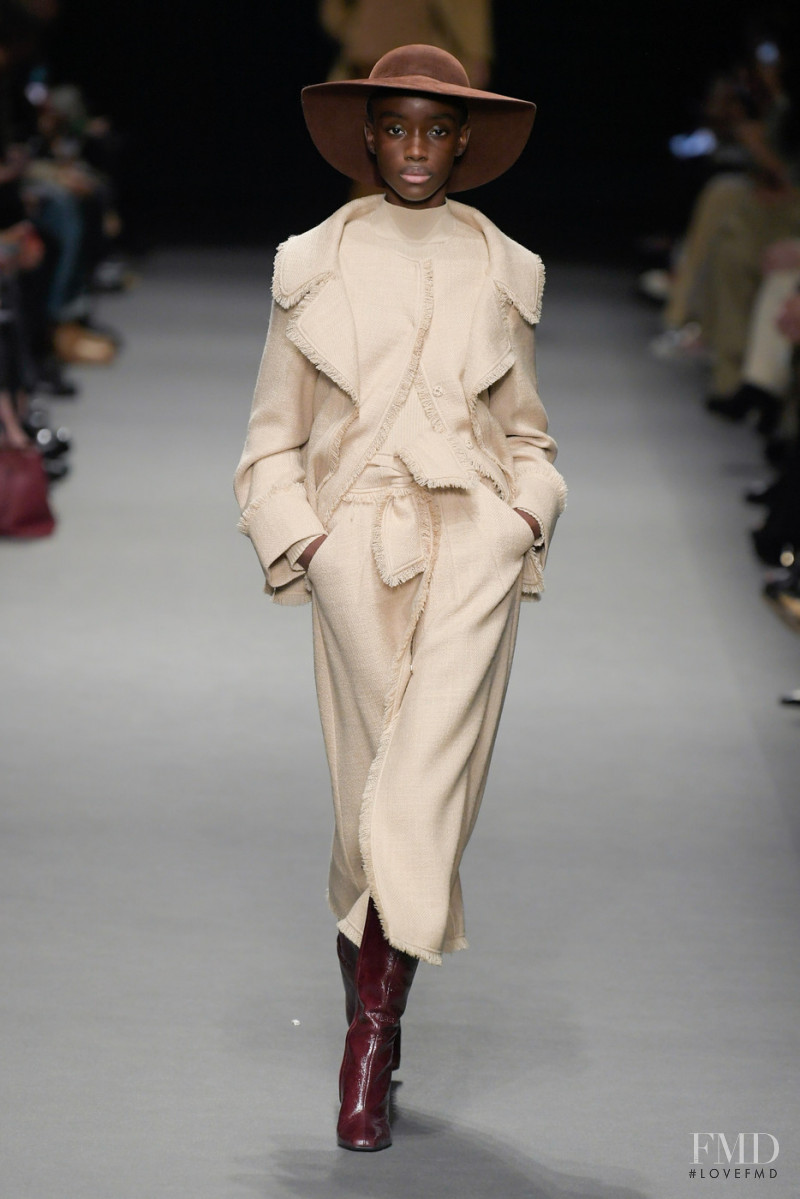 Maty Fall Diba featured in  the Alberta Ferretti fashion show for Autumn/Winter 2022