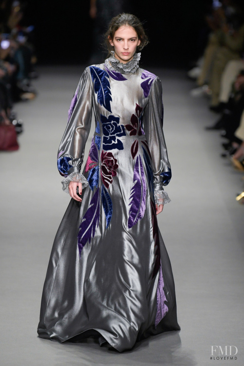 Africa Garcia featured in  the Alberta Ferretti fashion show for Autumn/Winter 2022