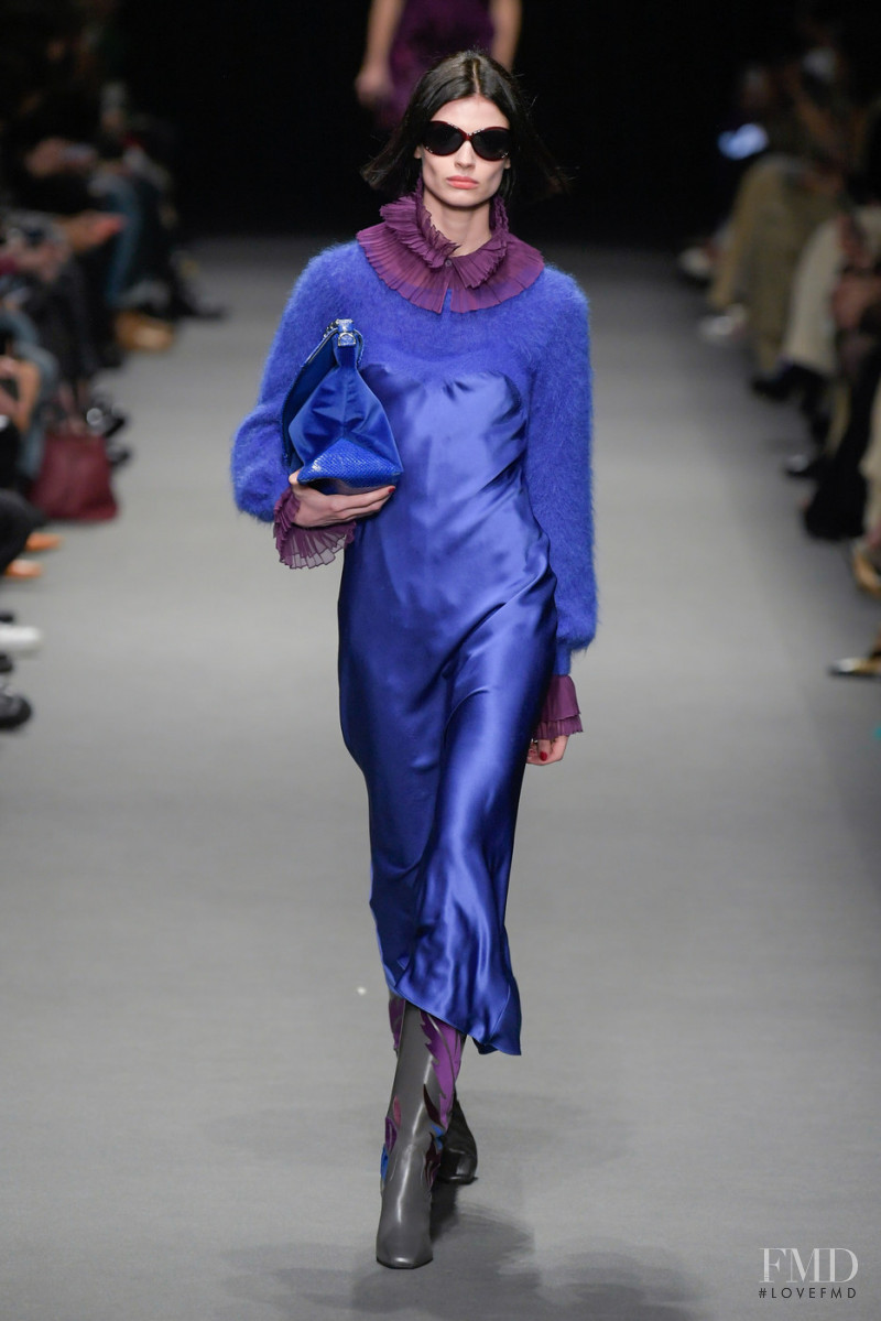 Mila van Eeten featured in  the Alberta Ferretti fashion show for Autumn/Winter 2022