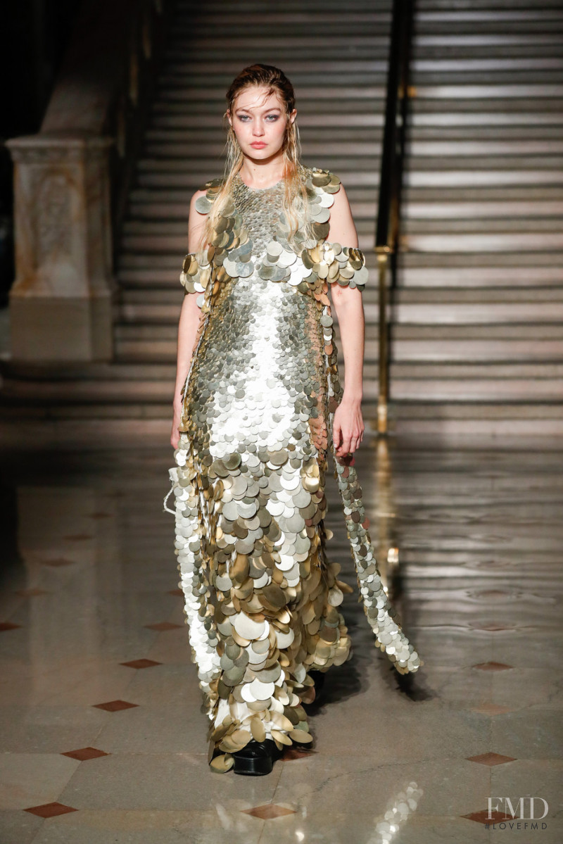 Gigi Hadid featured in  the Altuzarra fashion show for Autumn/Winter 2022
