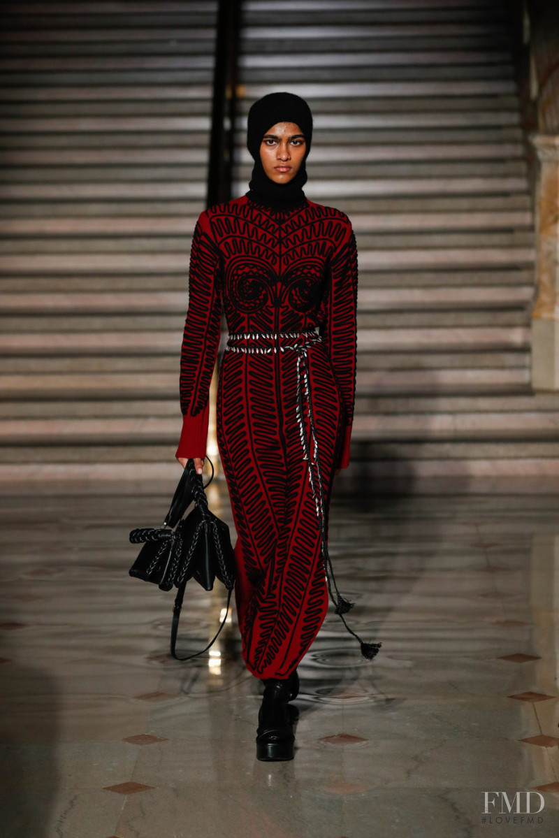 Ashley Radjarame featured in  the Altuzarra fashion show for Autumn/Winter 2022