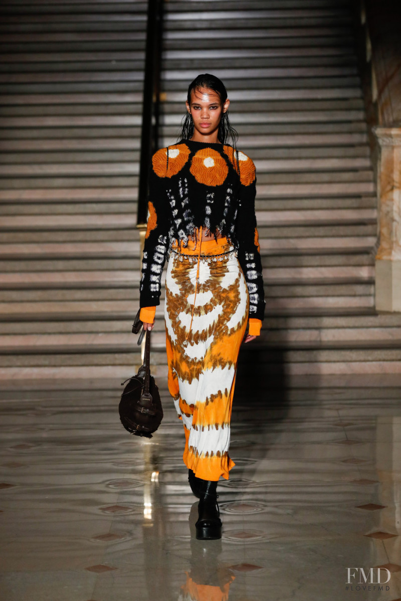 Jordan Daniels featured in  the Altuzarra fashion show for Autumn/Winter 2022