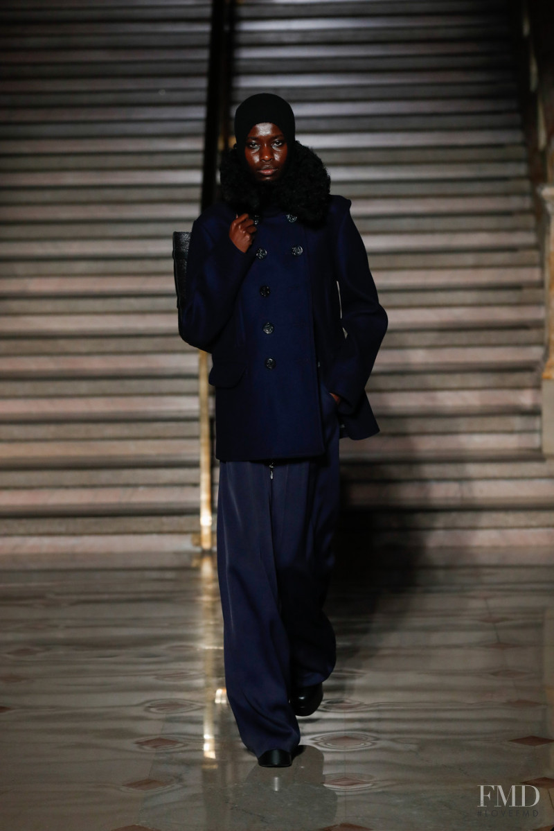 Awar Odhiang featured in  the Altuzarra fashion show for Autumn/Winter 2022