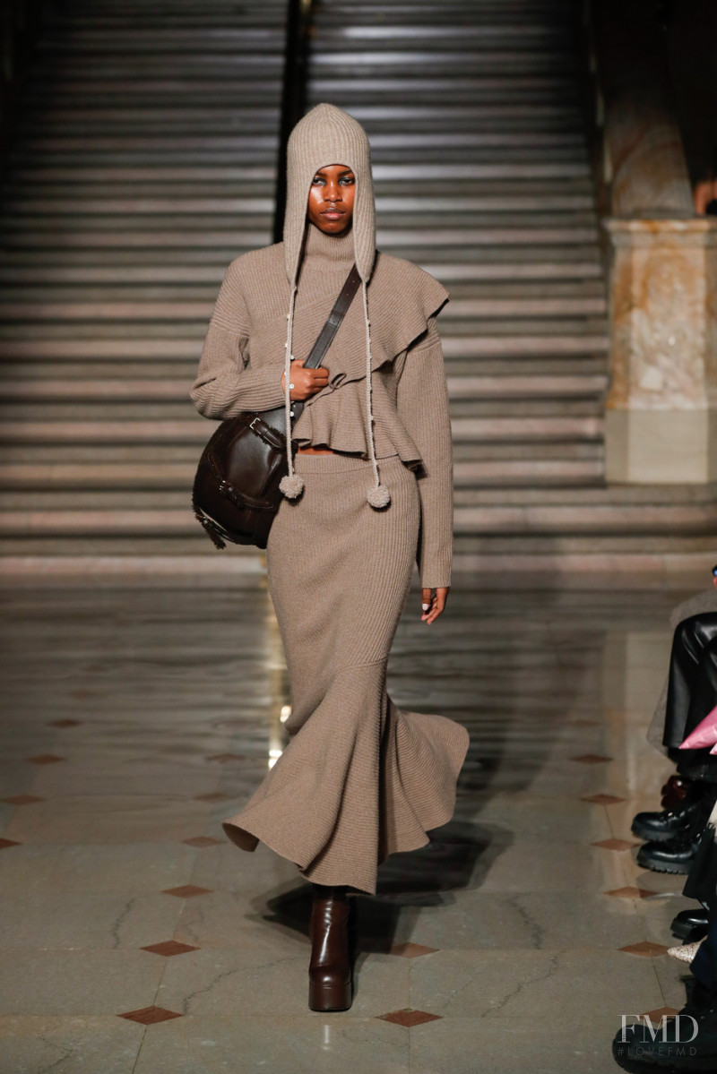 Victoria Fawole featured in  the Altuzarra fashion show for Autumn/Winter 2022