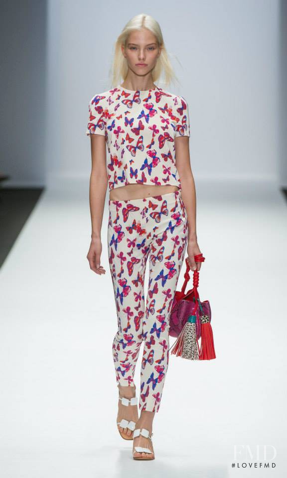 Sasha Luss featured in  the Vanessa Bruno fashion show for Spring/Summer 2014
