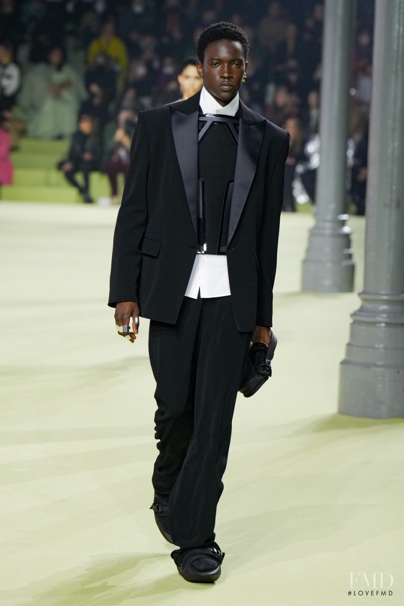 Limamu Mbaye featured in  the Balmain fashion show for Autumn/Winter 2022