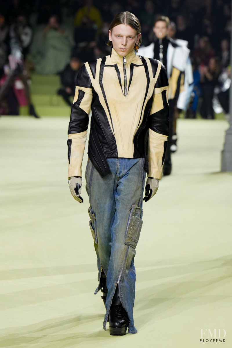 Igor Vojinovic featured in  the Balmain fashion show for Autumn/Winter 2022