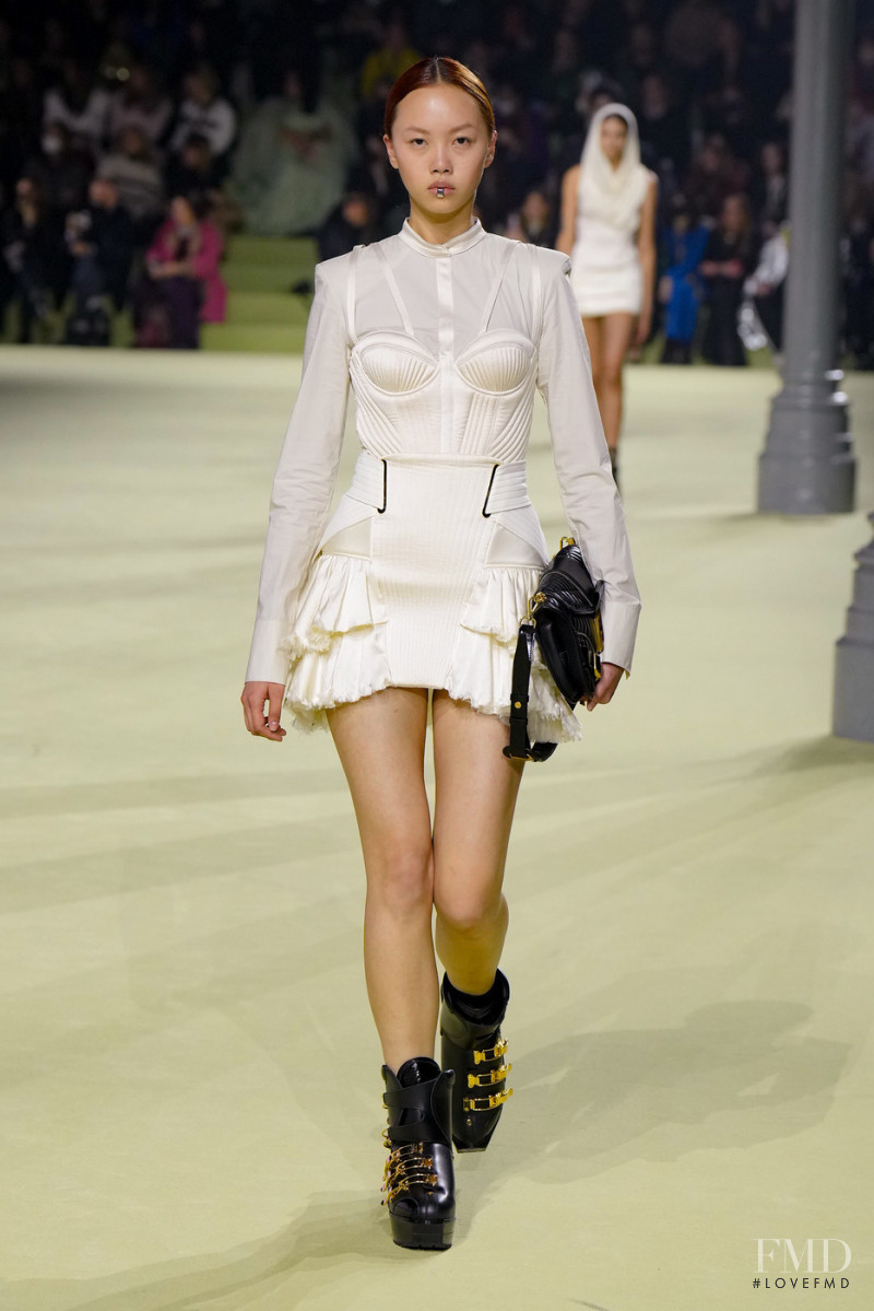 Jan Baiboon Arunpreechachai featured in  the Balmain fashion show for Autumn/Winter 2022