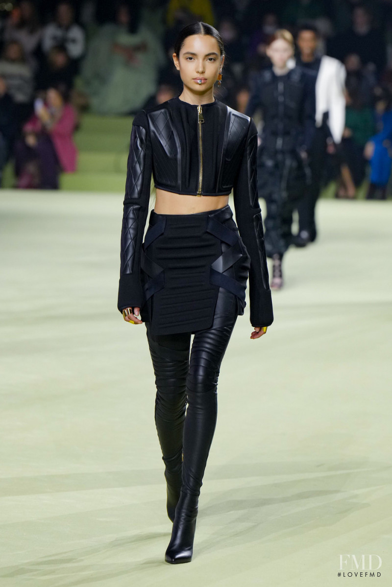 Jasmine Horncastle featured in  the Balmain fashion show for Autumn/Winter 2022