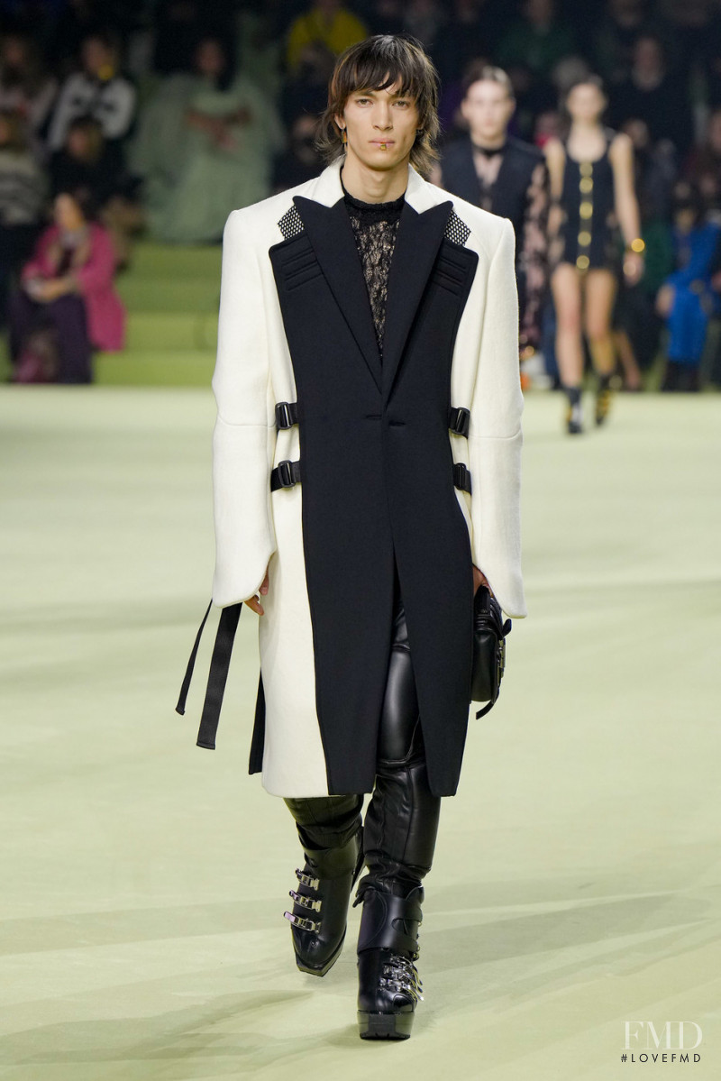Eliot Moles Le Bailly featured in  the Balmain fashion show for Autumn/Winter 2022