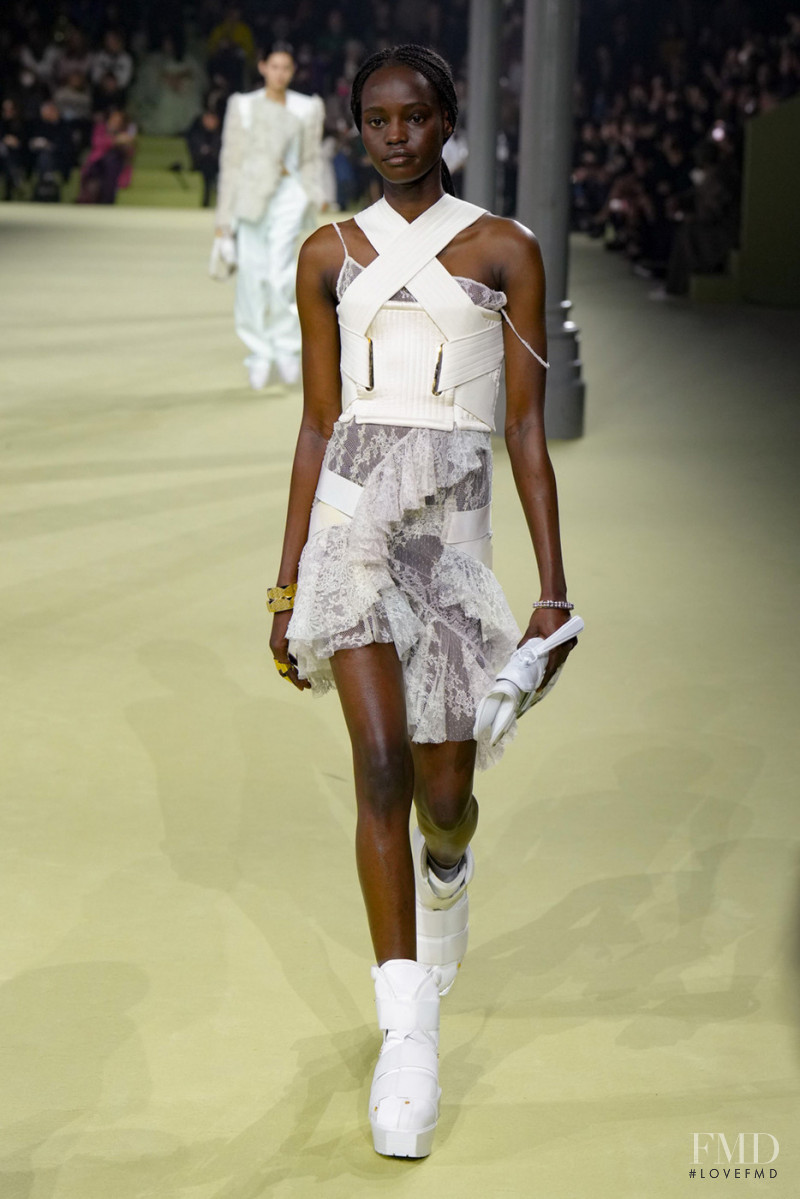 Achan Biong featured in  the Balmain fashion show for Autumn/Winter 2022