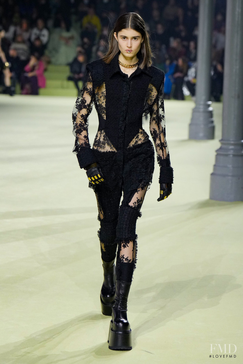 Nina Fresneau featured in  the Balmain fashion show for Autumn/Winter 2022