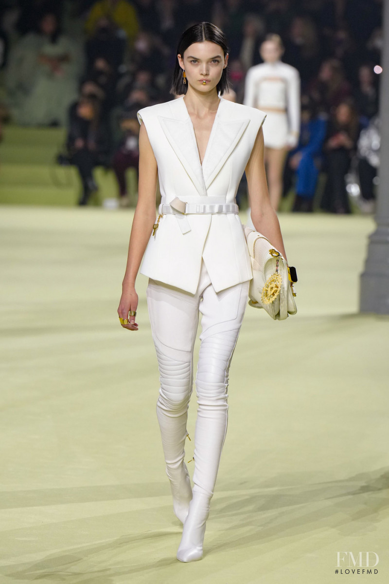 Shayna McNeill featured in  the Balmain fashion show for Autumn/Winter 2022