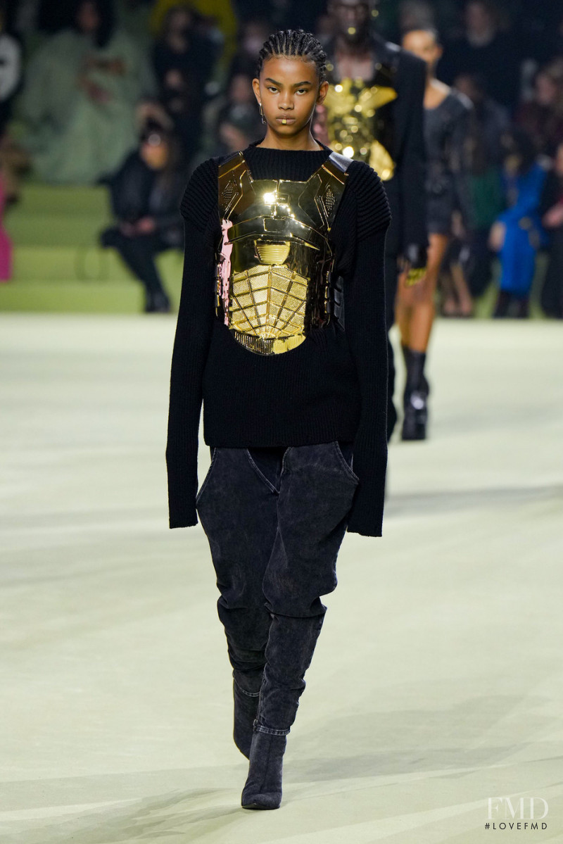 Gloria Maria Fonseca featured in  the Balmain fashion show for Autumn/Winter 2022