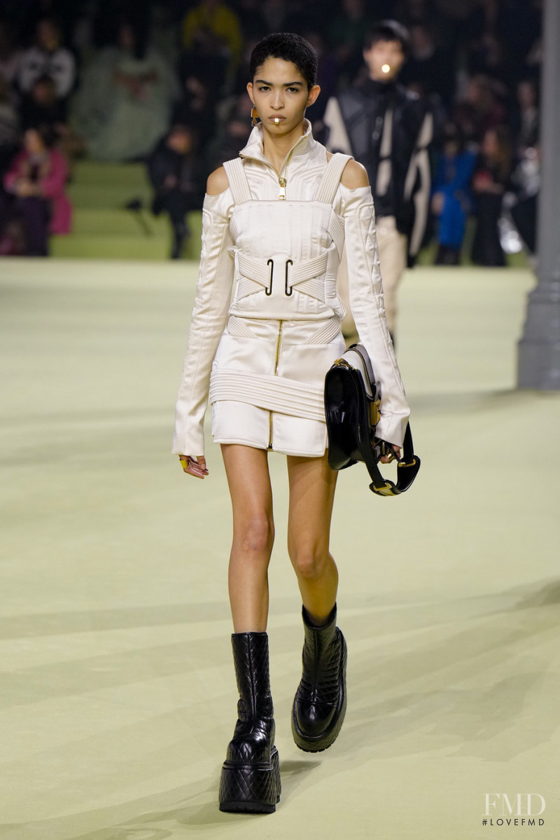 Philyne Mercedes featured in  the Balmain fashion show for Autumn/Winter 2022