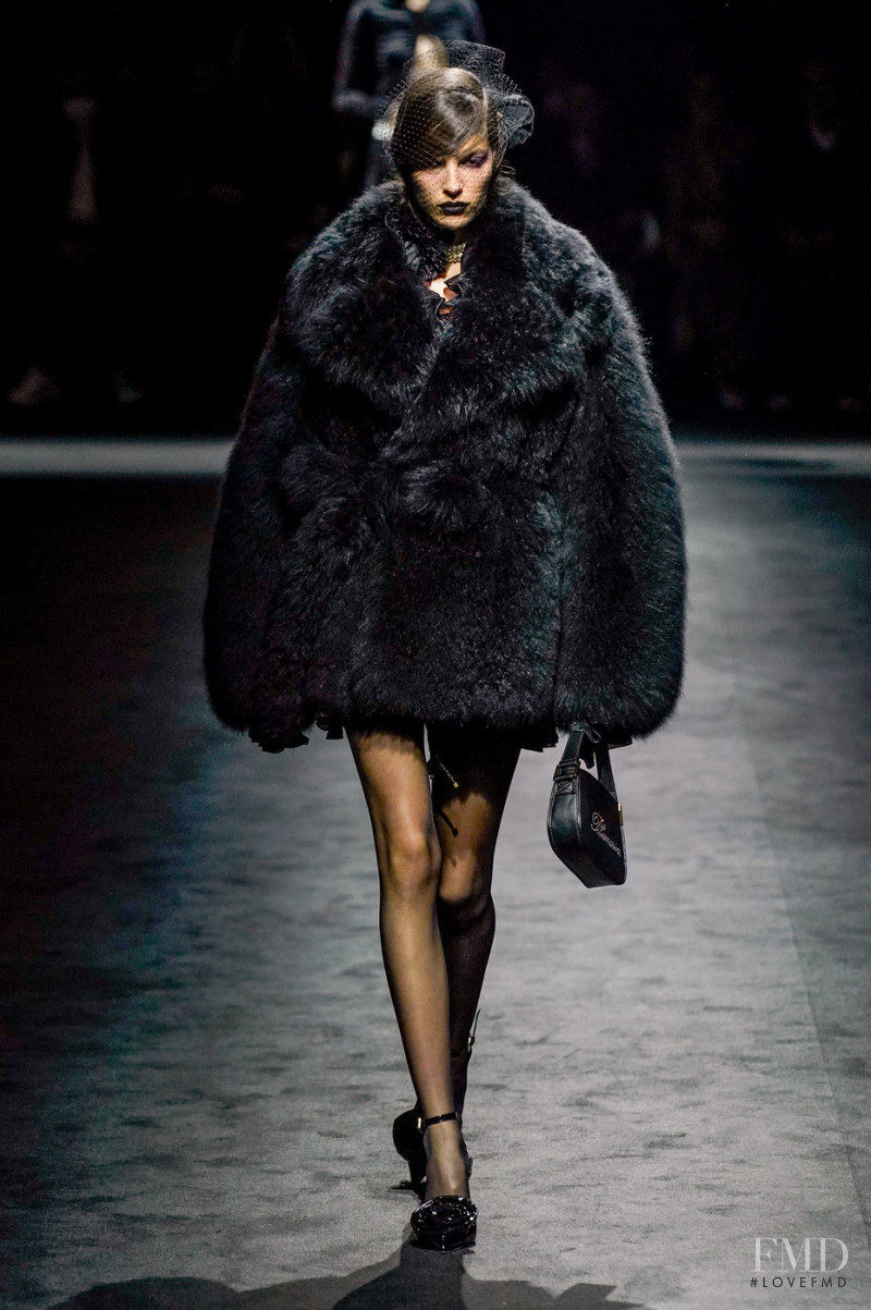 Africa Garcia featured in  the Blumarine fashion show for Autumn/Winter 2022
