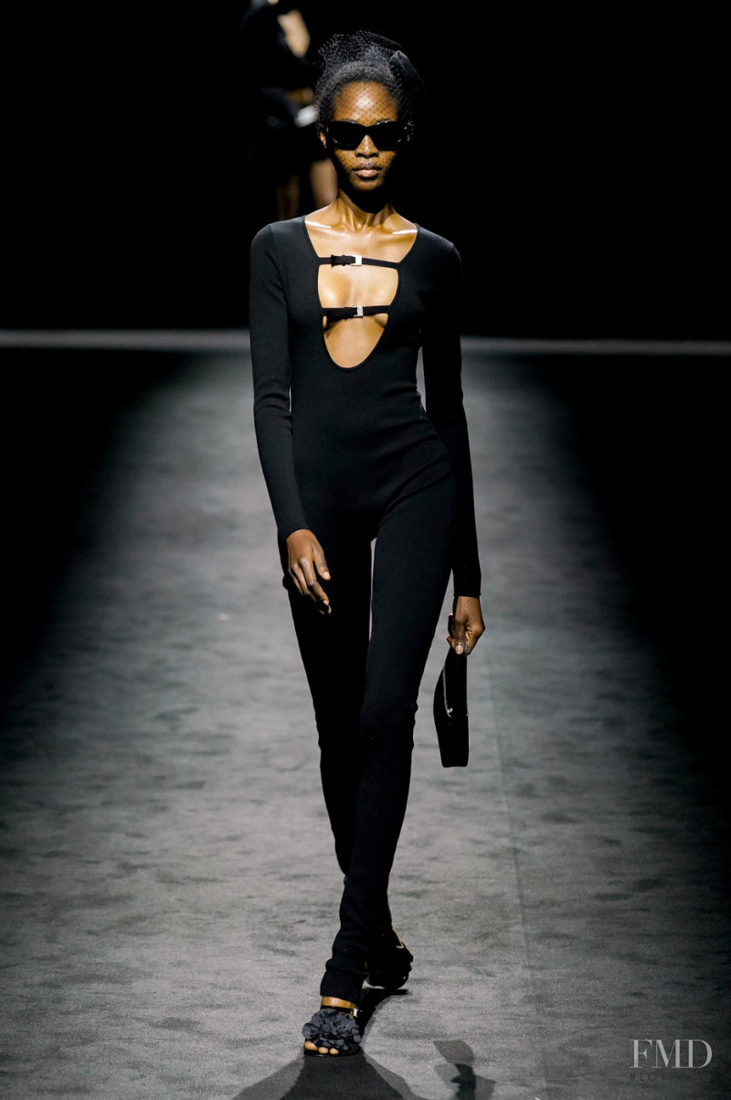 Victoire Victoria Nkwuda featured in  the Blumarine fashion show for Autumn/Winter 2022