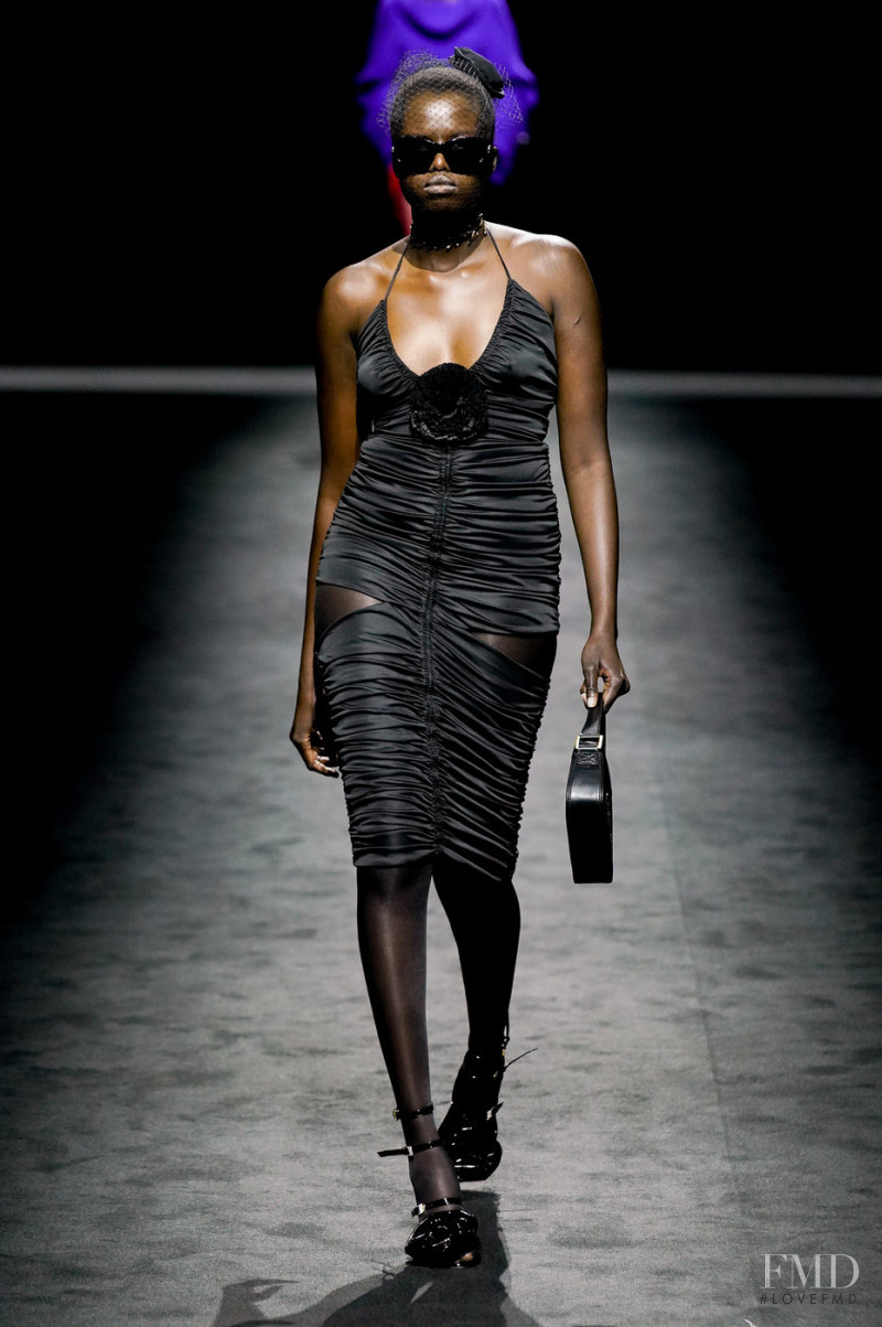 Nyangath Lual featured in  the Blumarine fashion show for Autumn/Winter 2022