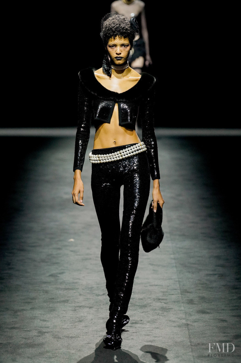Laiza de Moura featured in  the Blumarine fashion show for Autumn/Winter 2022