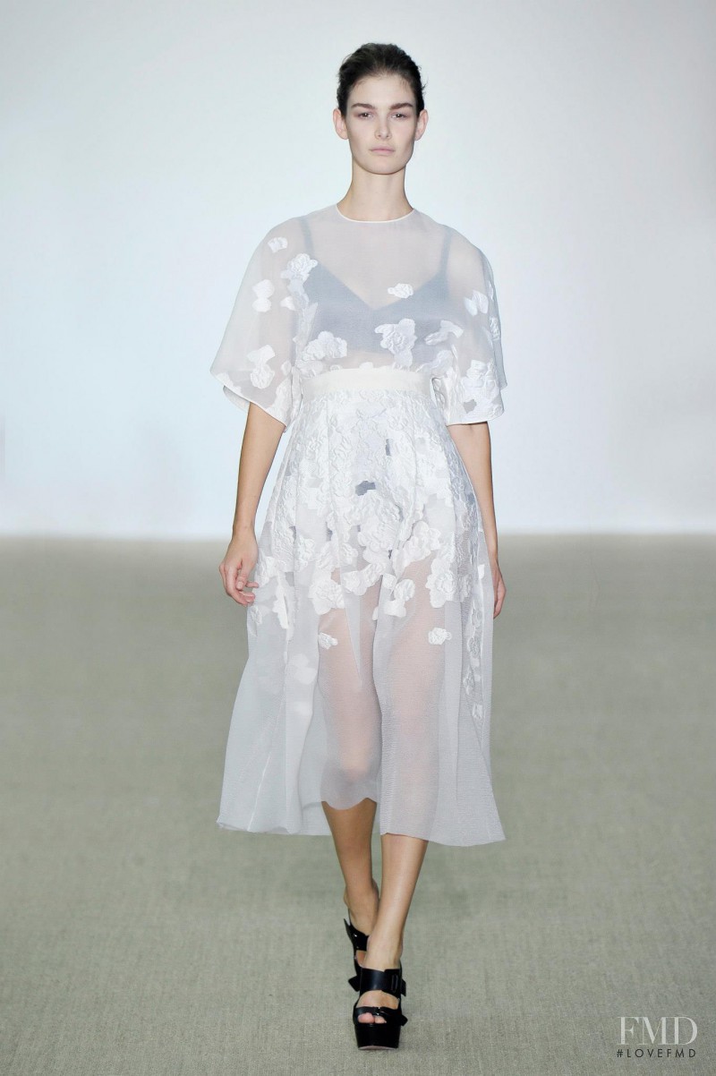 Ophélie Guillermand featured in  the Giambattista Valli fashion show for Spring/Summer 2014