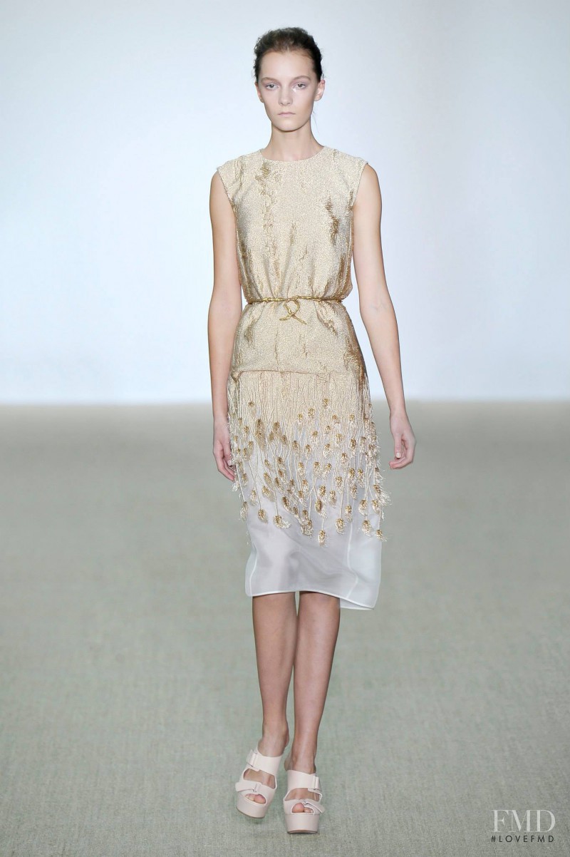 Irina Liss featured in  the Giambattista Valli fashion show for Spring/Summer 2014