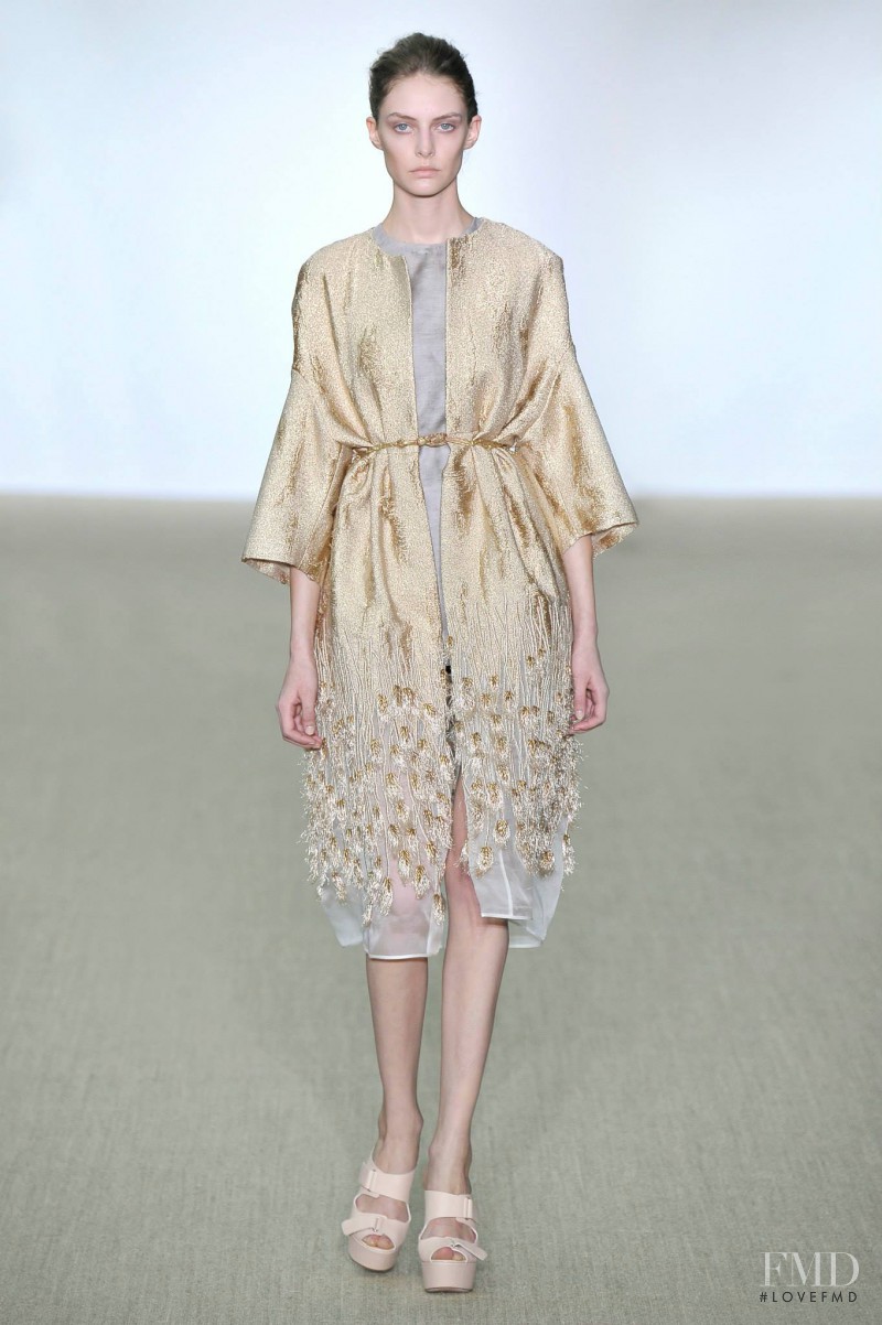 Auguste Abeliunaite featured in  the Giambattista Valli fashion show for Spring/Summer 2014