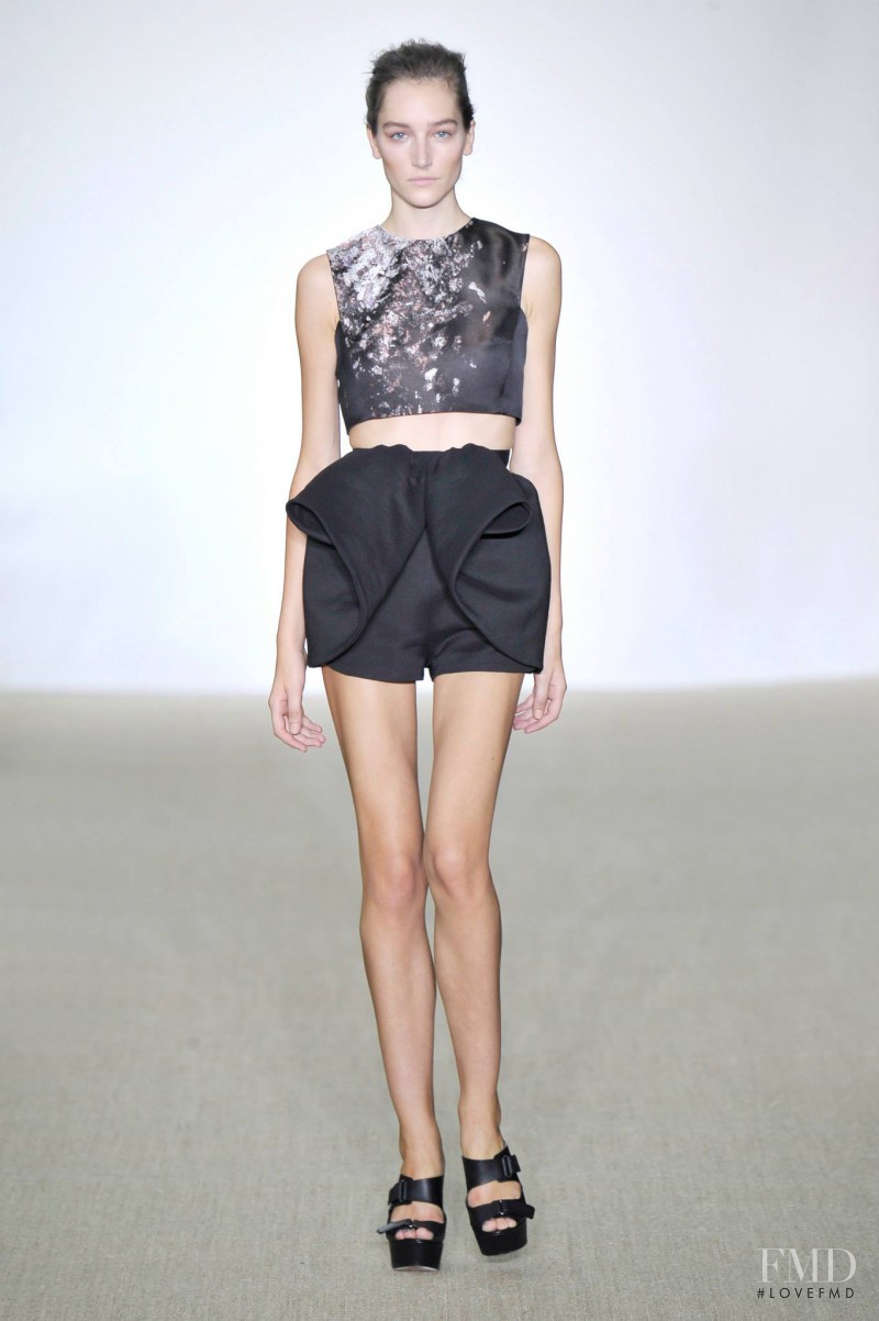 Joséphine Le Tutour featured in  the Giambattista Valli fashion show for Spring/Summer 2014