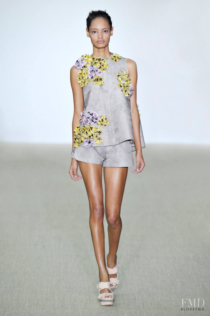 Malaika Firth featured in  the Giambattista Valli fashion show for Spring/Summer 2014