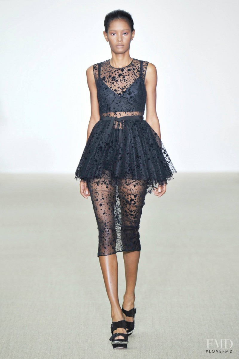 Ysaunny Brito featured in  the Giambattista Valli fashion show for Spring/Summer 2014