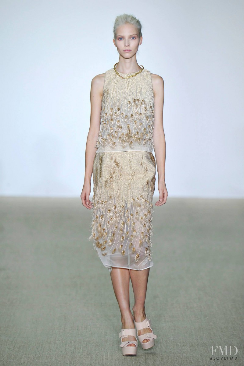 Sasha Luss featured in  the Giambattista Valli fashion show for Spring/Summer 2014