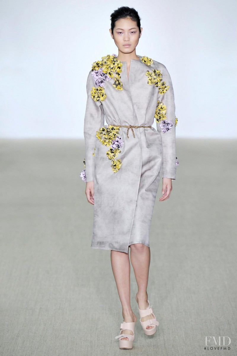 Chiharu Okunugi featured in  the Giambattista Valli fashion show for Spring/Summer 2014