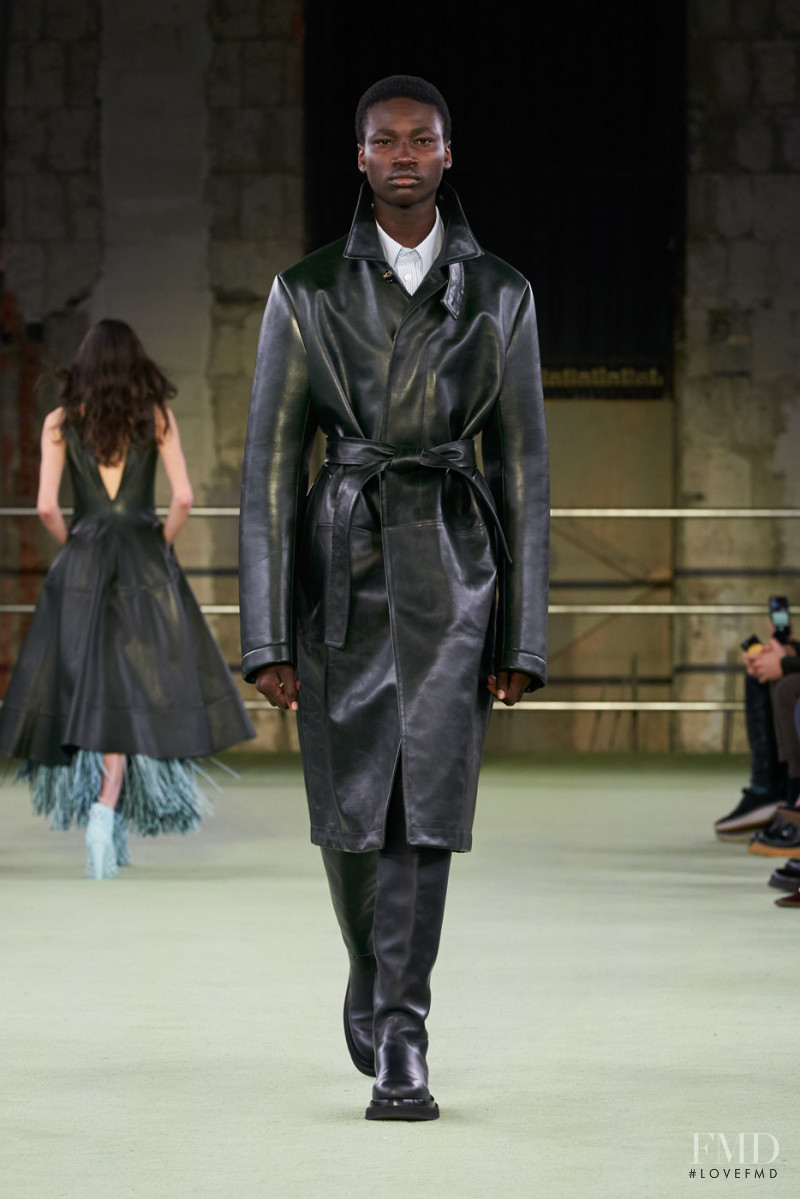 Richard Commey featured in  the Bottega Veneta fashion show for Autumn/Winter 2022