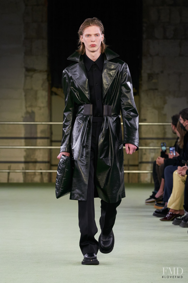 Justas Djakonovas featured in  the Bottega Veneta fashion show for Autumn/Winter 2022