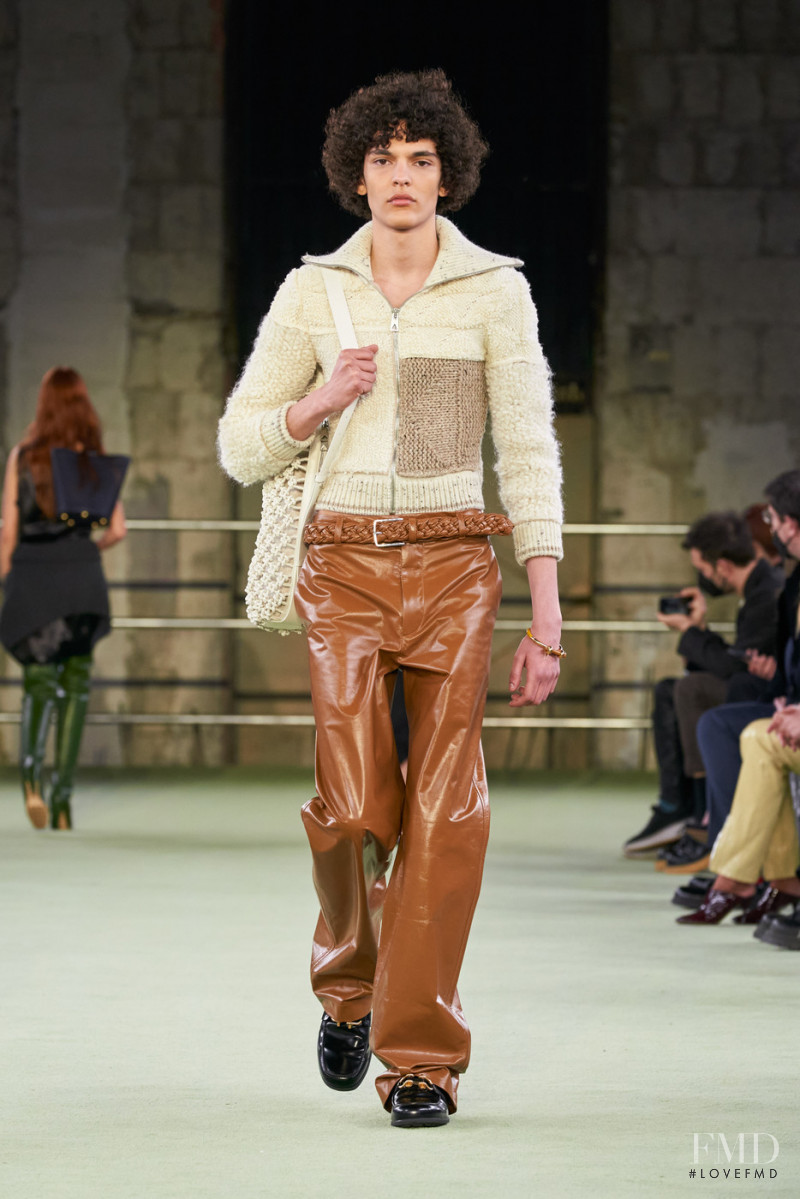 Edem Oueslati featured in  the Bottega Veneta fashion show for Autumn/Winter 2022