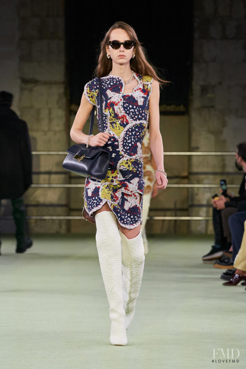 Marin Chloe Celeste featured in  the Bottega Veneta fashion show for Autumn/Winter 2022