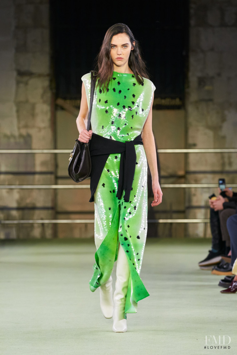 Grace Cameron featured in  the Bottega Veneta fashion show for Autumn/Winter 2022