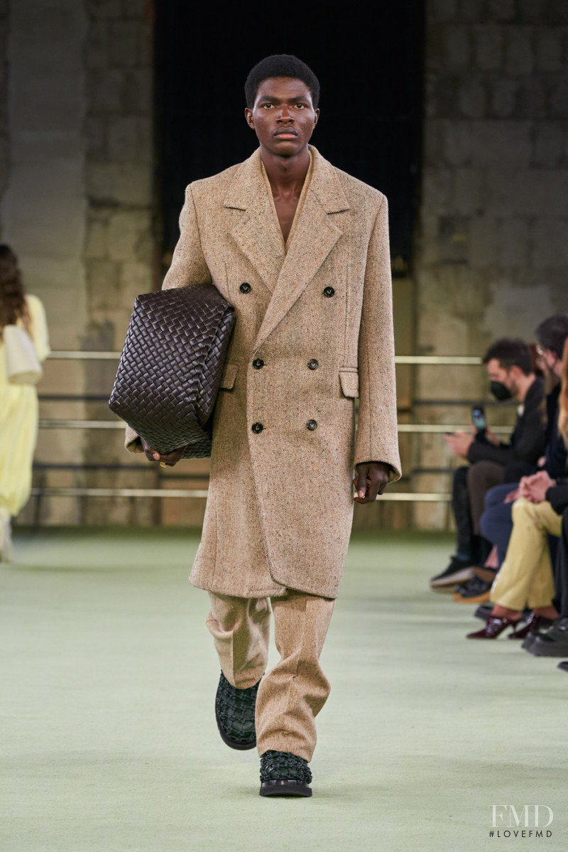 John Godswill featured in  the Bottega Veneta fashion show for Autumn/Winter 2022