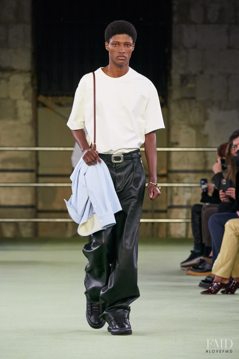 Aboubakar Konte featured in  the Bottega Veneta fashion show for Autumn/Winter 2022