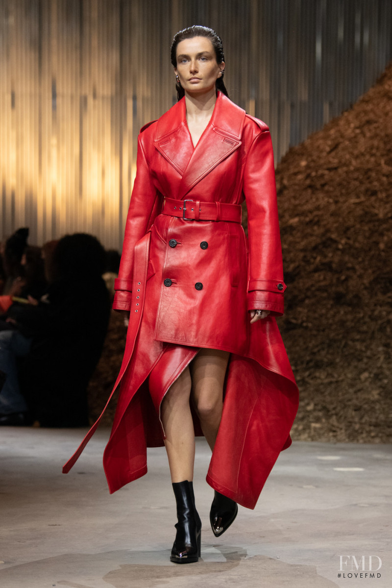 Andreea Diaconu featured in  the Alexander McQueen fashion show for Autumn/Winter 2022
