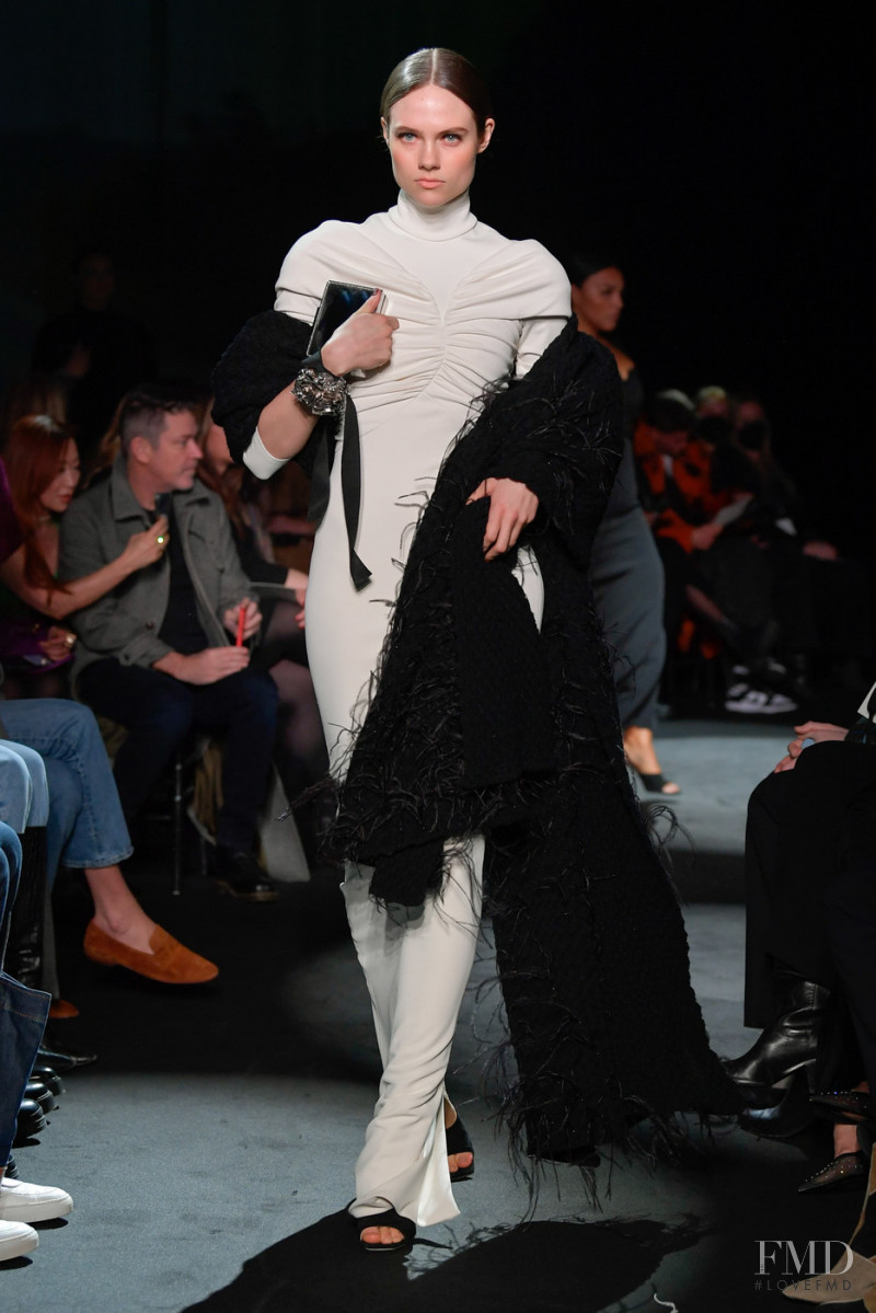 Kate McNamara featured in  the Brandon Maxwell fashion show for Autumn/Winter 2022