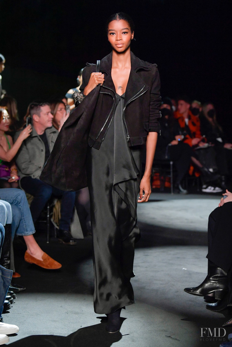 Kyla Ramsey featured in  the Brandon Maxwell fashion show for Autumn/Winter 2022