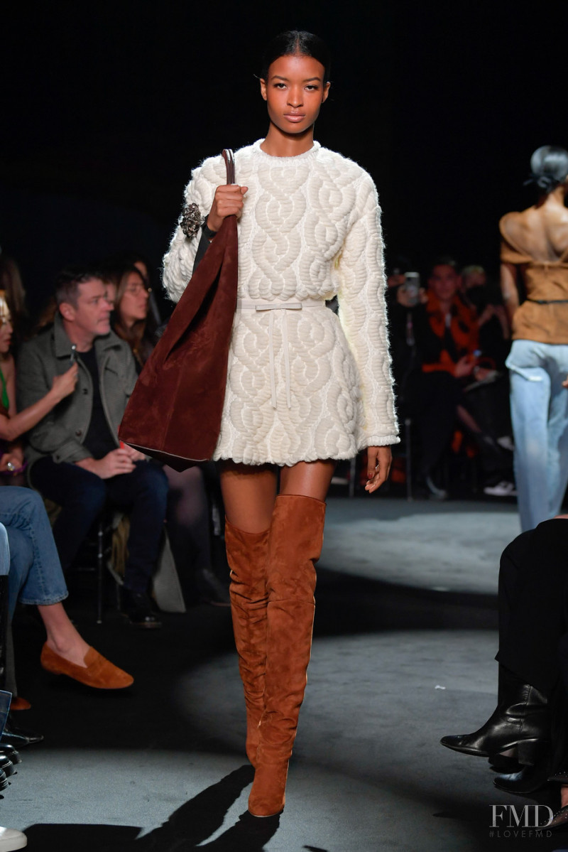 Saibatou Toure featured in  the Brandon Maxwell fashion show for Autumn/Winter 2022