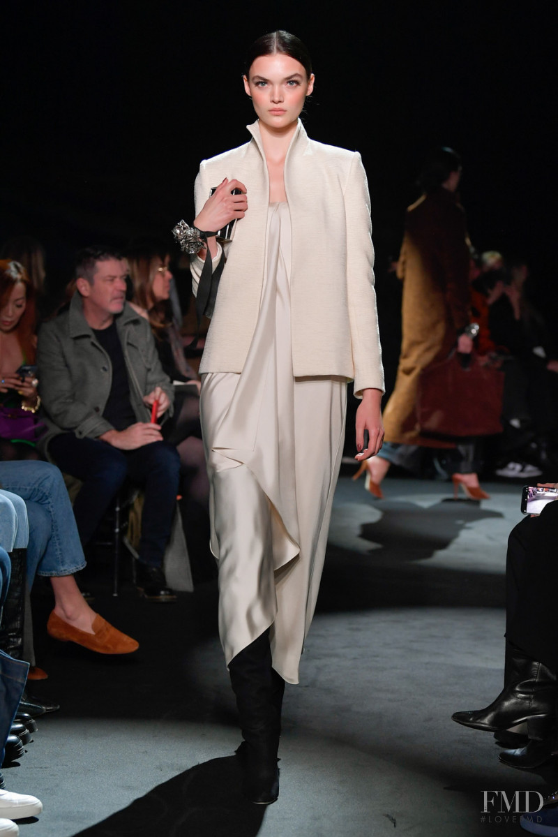 Shayna McNeill featured in  the Brandon Maxwell fashion show for Autumn/Winter 2022