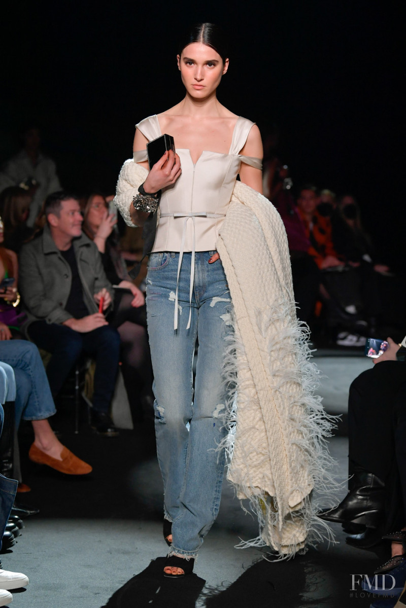 Rachelle Harris featured in  the Brandon Maxwell fashion show for Autumn/Winter 2022