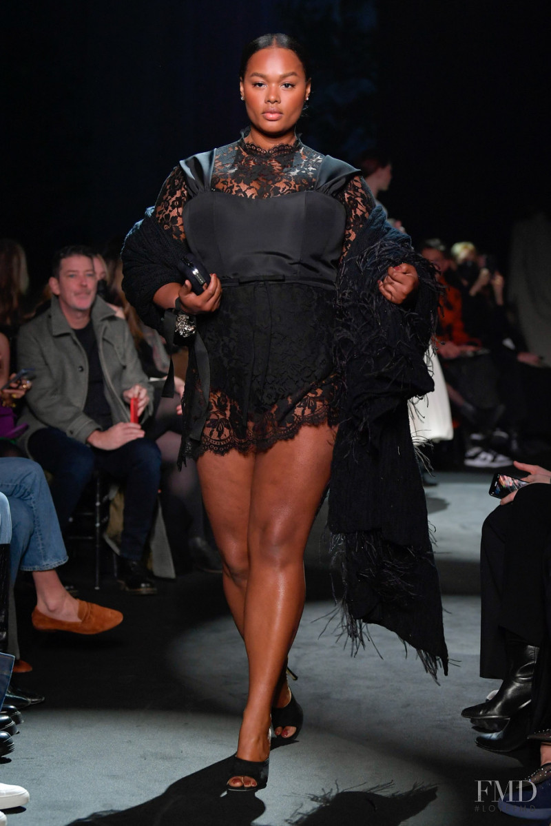 Precious Lee featured in  the Brandon Maxwell fashion show for Autumn/Winter 2022