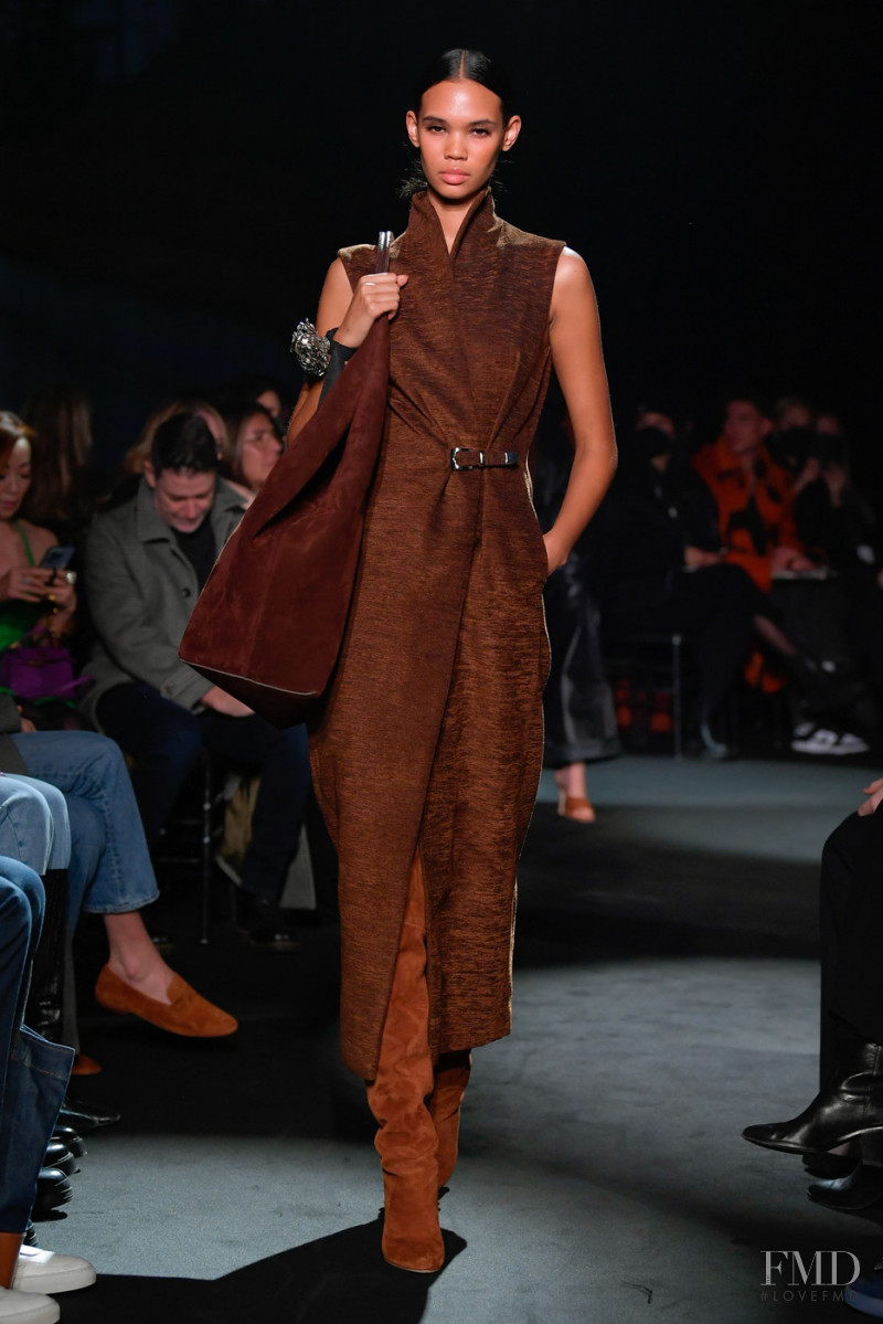 Jordan Daniels featured in  the Brandon Maxwell fashion show for Autumn/Winter 2022