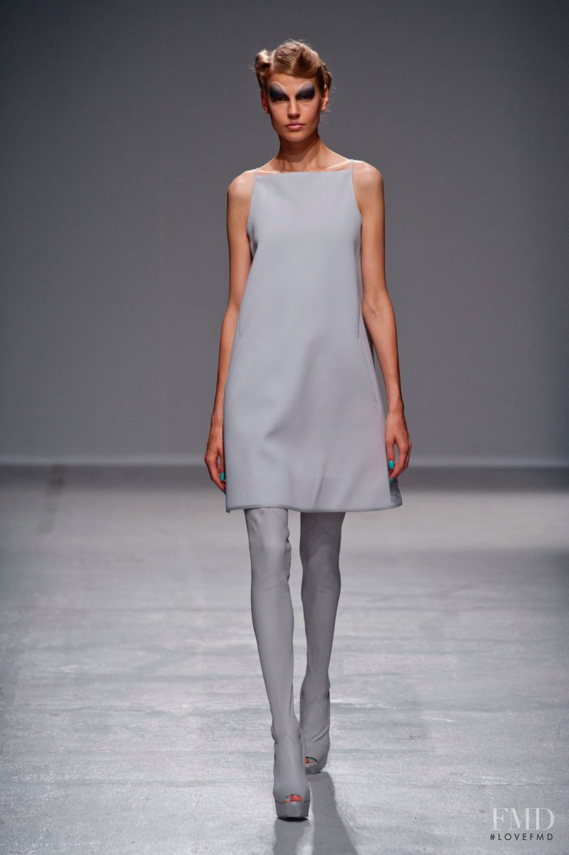 Elisabeth Erm featured in  the Gareth Pugh fashion show for Spring/Summer 2014