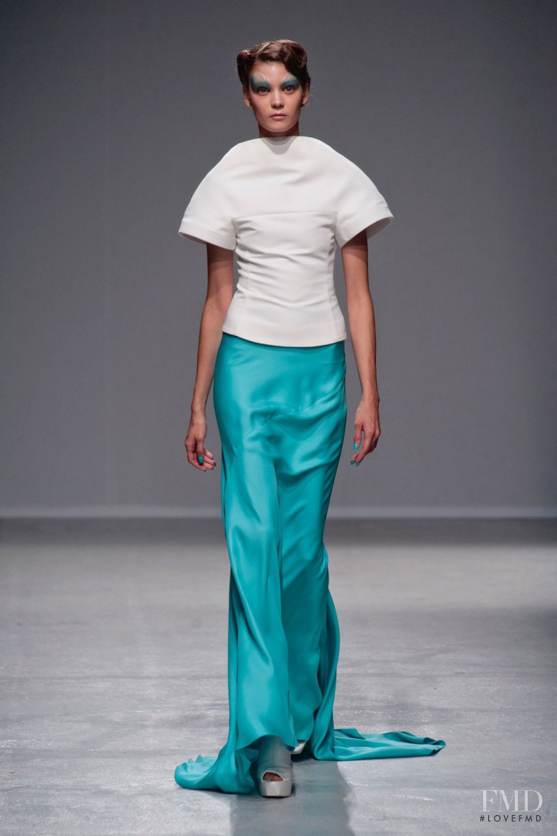 Diana Moldovan featured in  the Gareth Pugh fashion show for Spring/Summer 2014